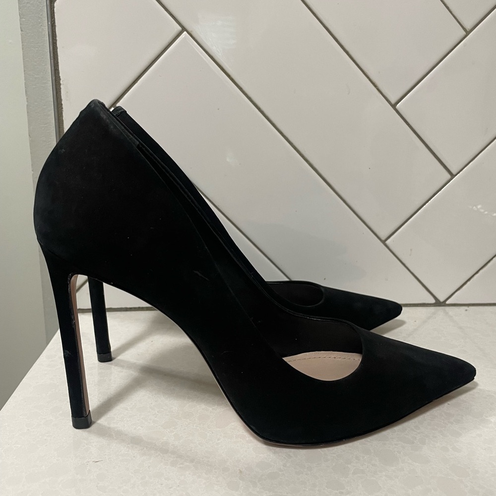 Shutz Black Suede Heels